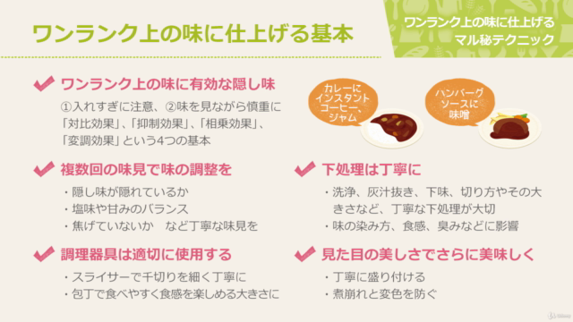 料理代行マイスター認定講座「ワンランク上の味に仕上げる」 – Screenshot 1