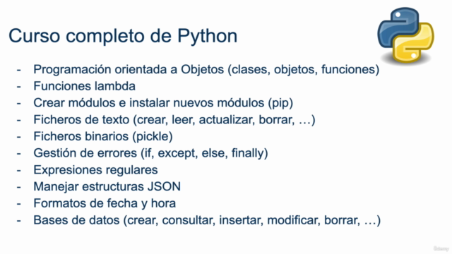 Python 3. Curso de python con 150 ejemplos y 10 proyectos – Screenshot 2