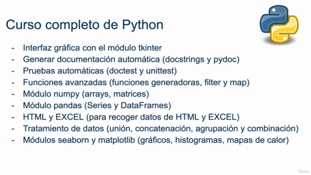 Python 3. Curso de python con 150 ejemplos y 10 proyectos – Screenshot 3