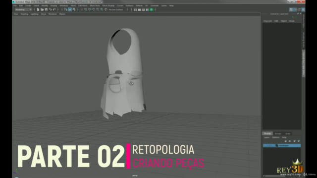 Curso Maya e ZBrush Modelando um Robô Completo. – Screenshot 1