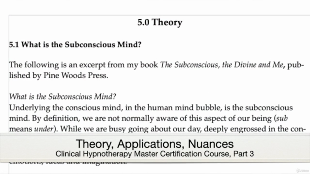 Clinical Hypnotherapy Master Certification Course, Part 3 – Screenshot 1