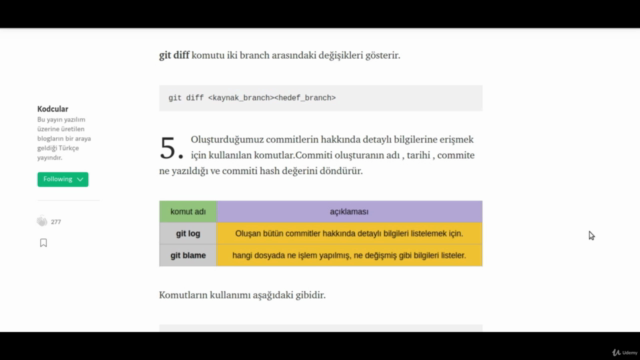 Git komutları Eğitimi – Screenshot 2