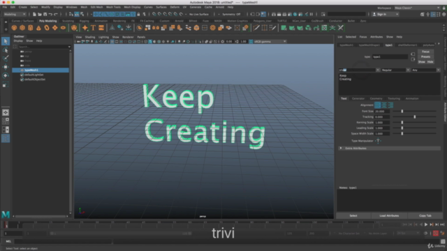 3D Text Animation in Autodesk Maya - Screenshot_01