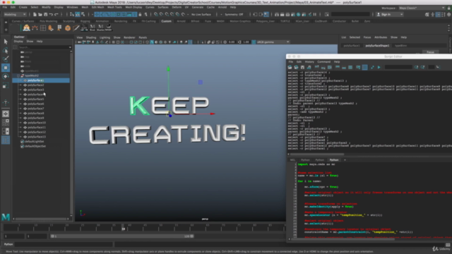3D Text Animation in Autodesk Maya - Screenshot_02