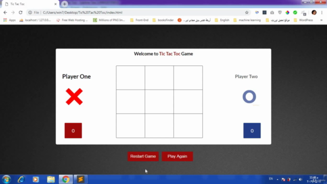 Building Tic Tac Toe Game Using Javascript in Arabic – Screenshot 3