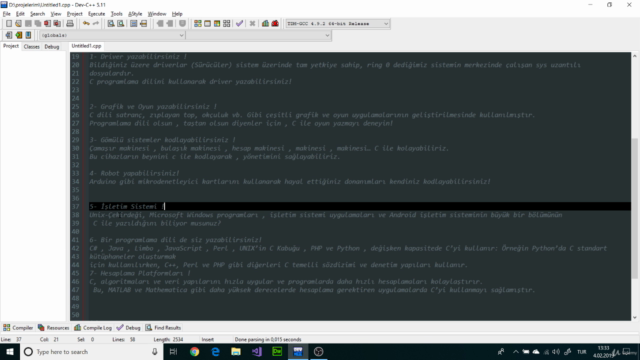 Baştan sona C Programlama eğitimi – Screenshot 4