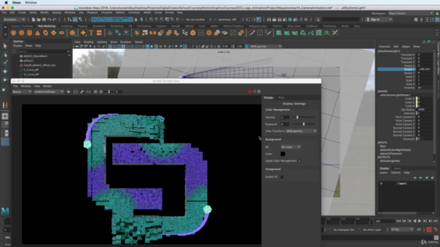 Advanced 3D Logo Animation in Autodesk Maya - Screenshot_03