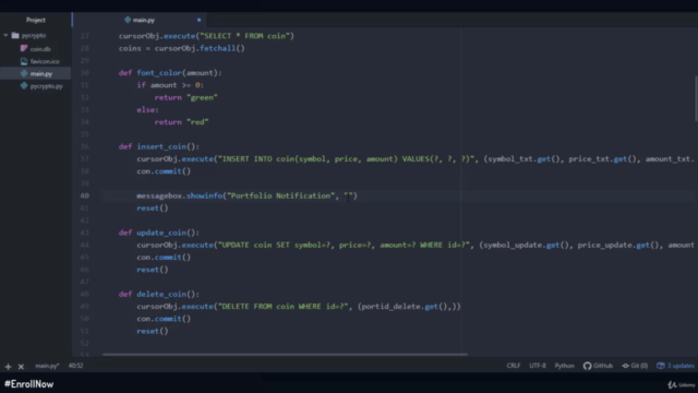 Python GUI Programming Using Tkinter and SQLite3 - Screenshot_03