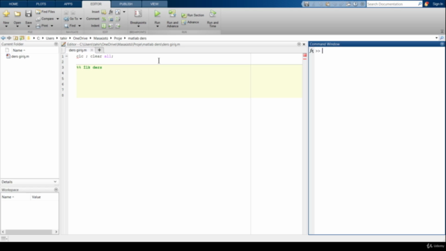 Mühendislik Öğrencileri İçin Matlab – Screenshot 4