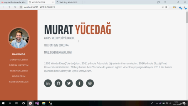Asp.Net ile Cv Sitesi ve Film & Dizi Yorum Sitesi Projeleri – Screenshot 4