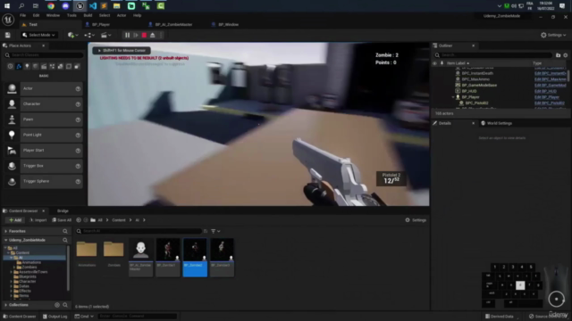 Unreal Engine 5 : création d'un jeu de zombie – Screenshot 2