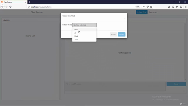 Chat Application In PHP With MySQL And JavaScrip ( Laravel ) – Screenshot 1