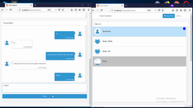 Chat Application In PHP With MySQL And JavaScrip ( Laravel ) – Screenshot 3