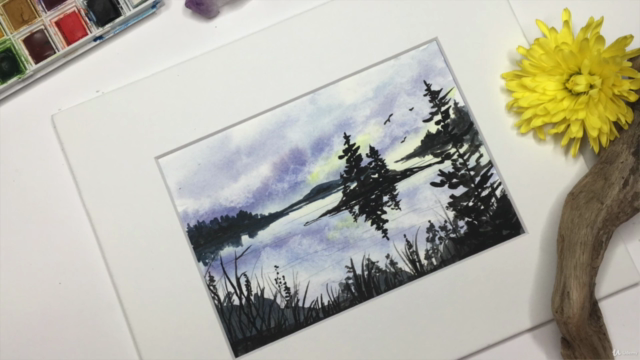 Sunset Watercolor Painting For A Beginner - Screenshot_01