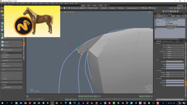 Horse modelling in Modo 3D - Screenshot_01