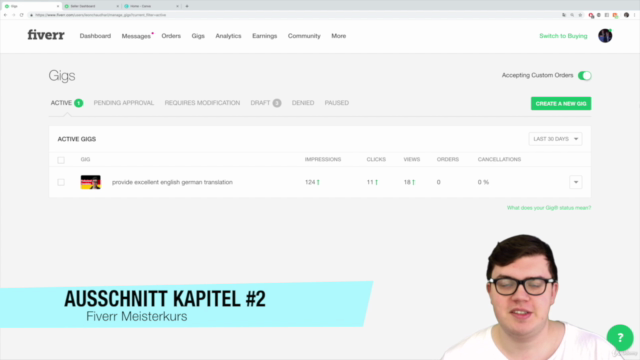 Fiverr Meisterkurs: Lerne profitable Fiverr Gigs anzubieten – Screenshot 2
