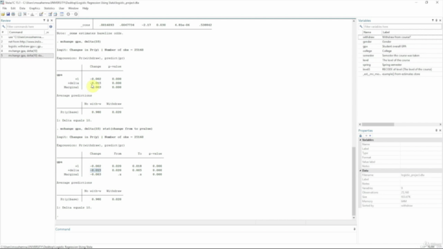 Logistic Regression using Stata – Screenshot 4