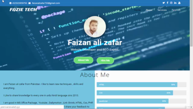 Build a Personal Resume Website with WordPress|ورڈ پریس اردو – Screenshot 1