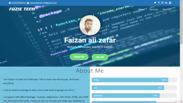 Build a Personal Resume Website with WordPress|ورڈ پریس اردو – Screenshot 3