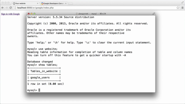 How To Add Google Authentication To a Website – Screenshot 1
