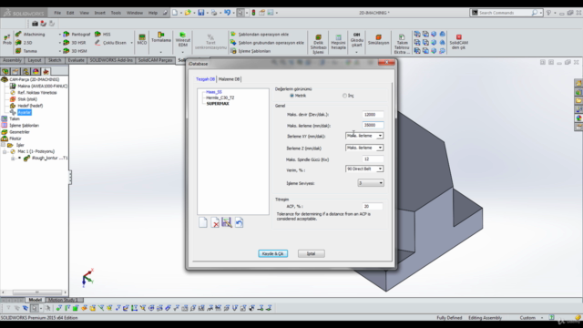 Solidcam CAD CAM ve CNC Programlama Profesyonel – Screenshot 2