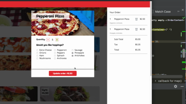 React Pizza Shop - Ordering Food with Hooks and Firebase - Screenshot_03
