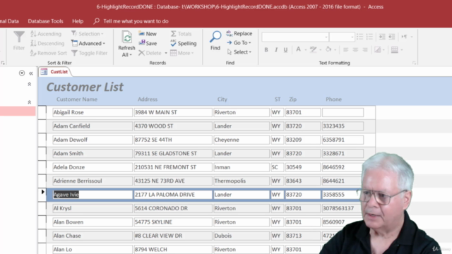 Workshop 7: Access VBA, Design and Advanced Methods – Screenshot 4