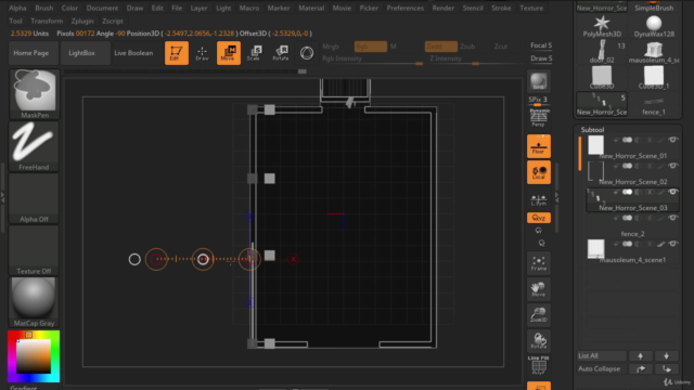 Sculpt a Complex Catacomb Environment Scene with ZBrush – Screenshot 1