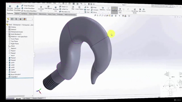 Solidworks 2020 ile Orta Seviye Örnekler – Screenshot 2
