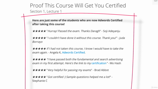 Google AdWords Certification - Become Certified & Earn More! – Screenshot 1