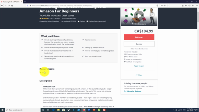 Mastering Kindle Self Publishing With Amazon For Beginners – Screenshot 1