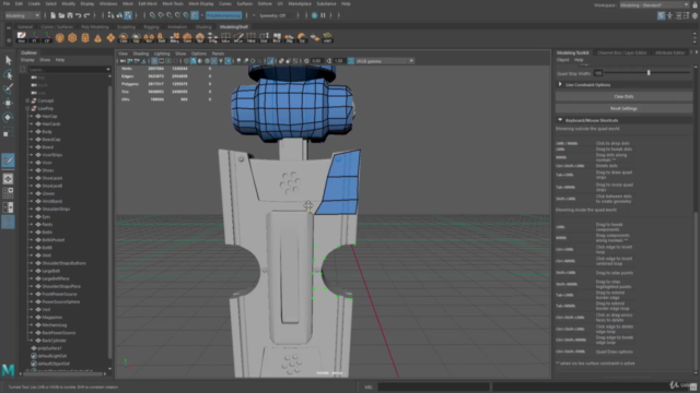 Maya ile Retopoloji Uygulama ve UV Açma Teknikleri – Screenshot 2