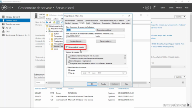 Administrer Active Directory sous Windows Server 2016 – Screenshot 2