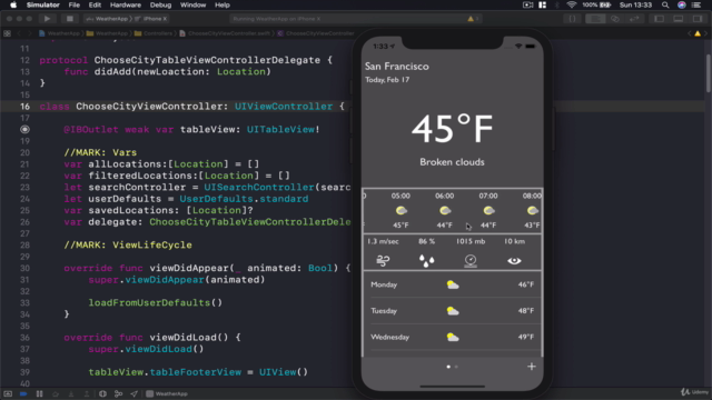 Swift Weather (Meteorology) Application with REST API - Screenshot_02