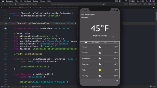 Swift Weather (Meteorology) Application with REST API - Screenshot_03