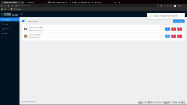 Web Personal MERN Full Stack: MongoDB, Express, React y Node – Screenshot 3