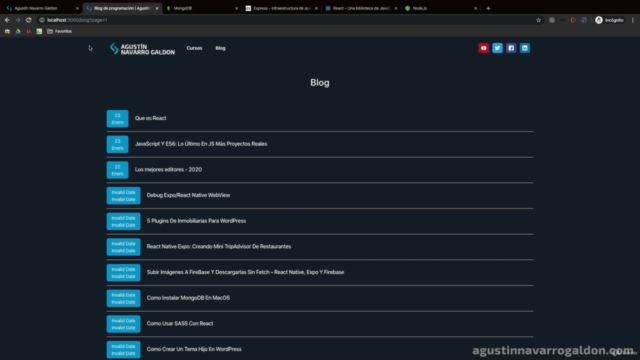 Web Personal MERN Full Stack: MongoDB, Express, React y Node – Screenshot 4
