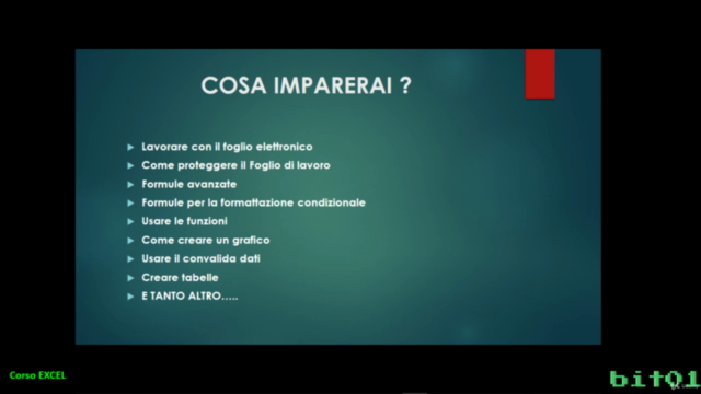 EXCEL - Corso pratico livello base, intermedio e avanzato. – Screenshot 2