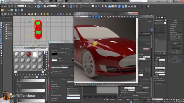 3ds Max + VRay : Automotive Studio Lights – Screenshot 2