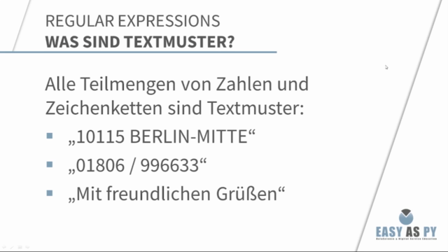 Reguläre Ausdrücke (Regular Expressions) in Python – Screenshot 2