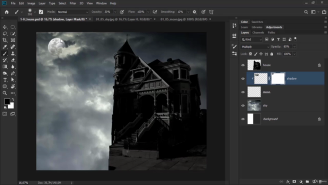 Photoshop CC: Create a Spooky Haunted-House in one hour – Screenshot 3
