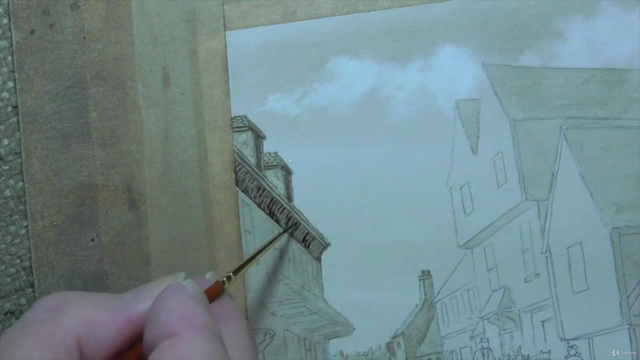 1 Colour Watercolour - Learn to Paint this Sepia Landscape - Screenshot_01
