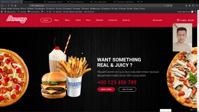 Creative Website Restaurant WordPress ECommerce Platform – Screenshot 1