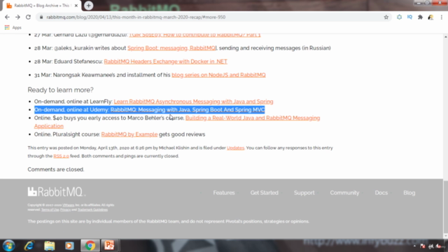 RabbitMQ : Messaging with Java, Spring Boot And Spring MVC – Screenshot 1