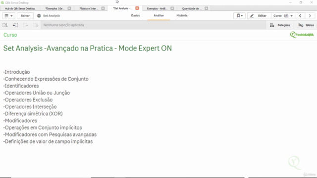 Curso de Set Analysis em Qlik Sense - Avançado - Expert Mode – Screenshot 1