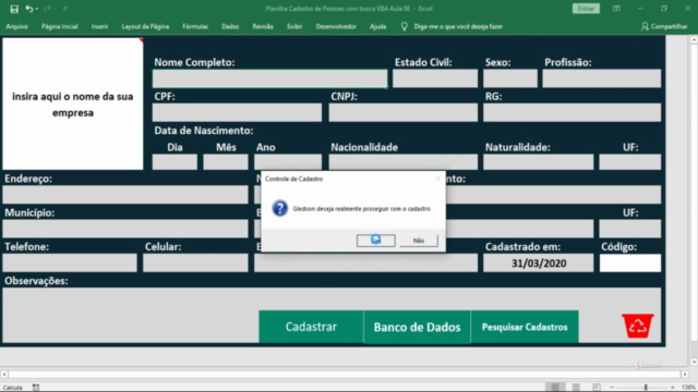 Aprenda a Criar Planilhas Excel automatizadas com VBA – Screenshot 1