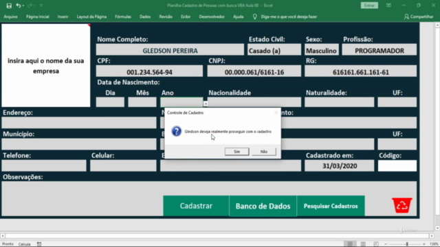 Aprenda a Criar Planilhas Excel automatizadas com VBA – Screenshot 2