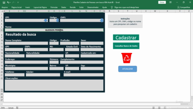 Aprenda a Criar Planilhas Excel automatizadas com VBA – Screenshot 3