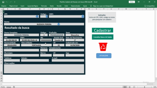 Aprenda a Criar Planilhas Excel automatizadas com VBA – Screenshot 4