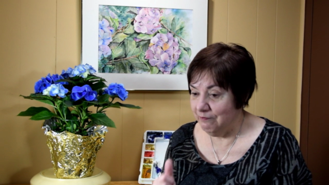 Hydrangea Study in Watercolour – Screenshot 4